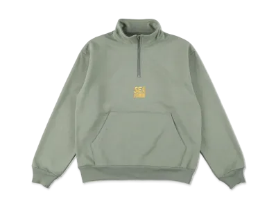 WIND AND SEA X FCMM HALF-ZIP SWEATSHIRT "Green"