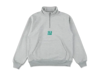 WIND AND SEA X FCMM HALF-ZIP SWEATSHIRT "Gray"