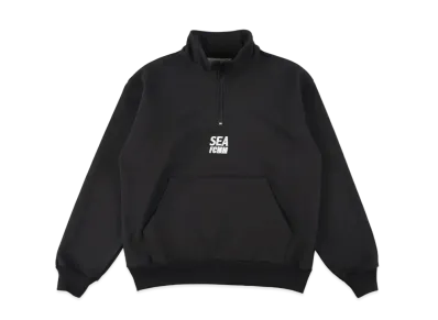 WIND AND SEA X FCMM HALF-ZIP SWEATSHIRT "Black"