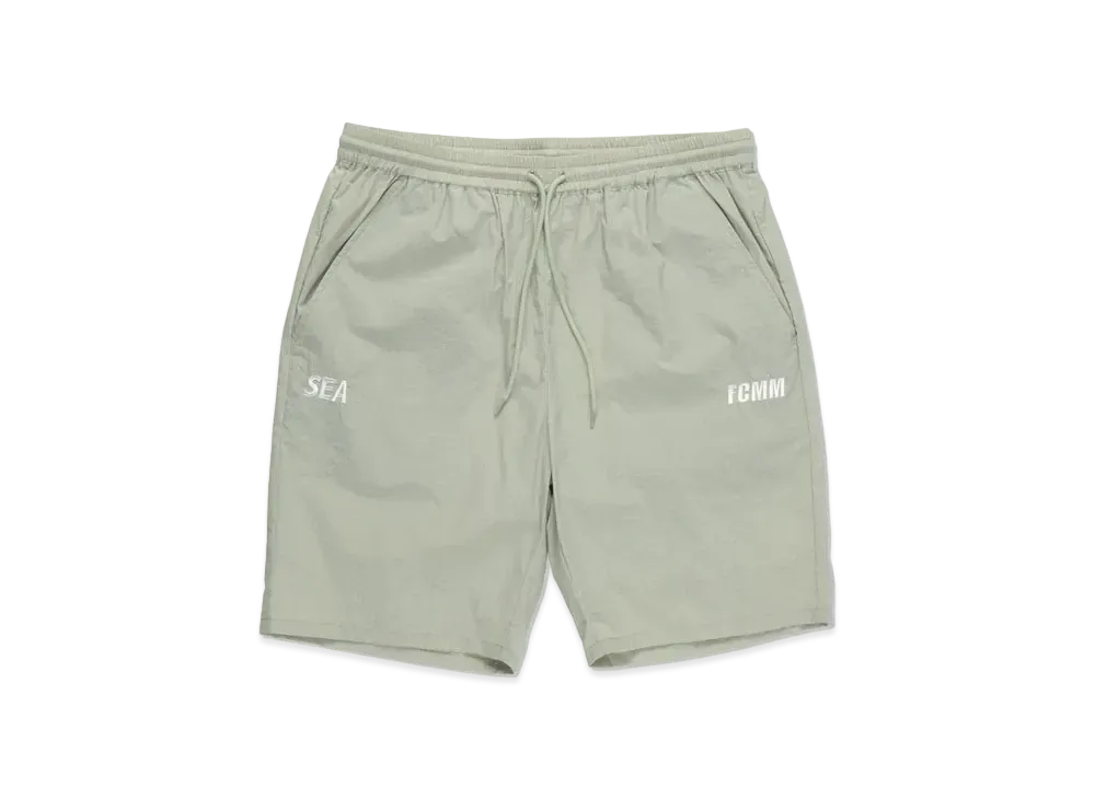 WIND AND SEA X FCMM WOVEN HALF PANTS "Green"