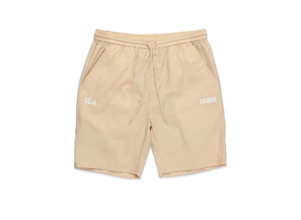 WIND AND SEA X FCMM WOVEN HALF PANTS "Beige"