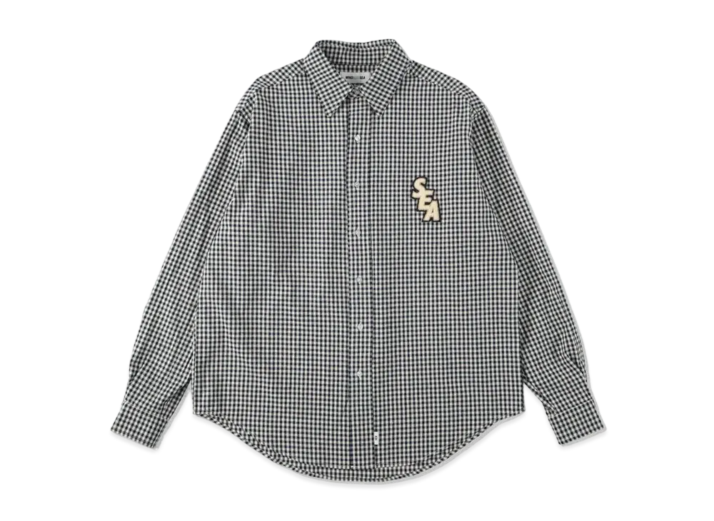 WIND AND SEA GINGHAM PLAID SHIRT "Blue"