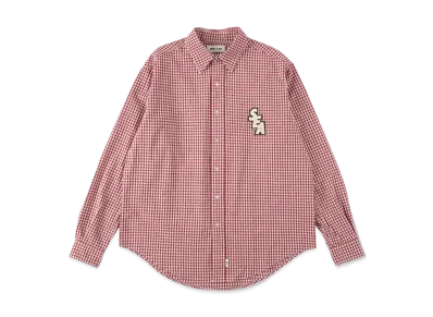 WIND AND SEA GINGHAM PLAID SHIRT "Red"