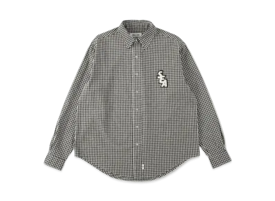 WIND AND SEA GINGHAM PLAID SHIRT "Black"