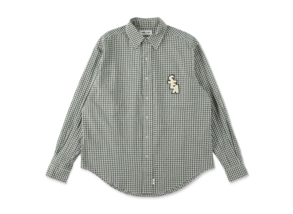 WIND AND SEA GINGHAM PLAID SHIRT "Green"