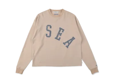 WIND AND SEA (GINGHAM) L/S TEE "Sand"