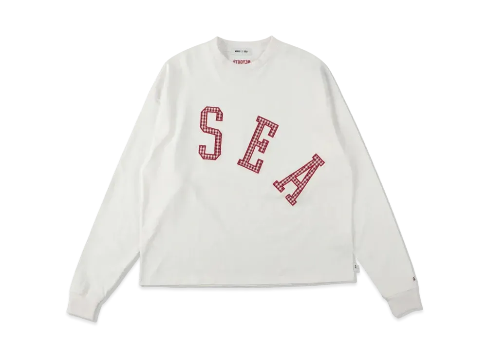 WIND AND SEA (GINGHAM) L/S TEE "White"