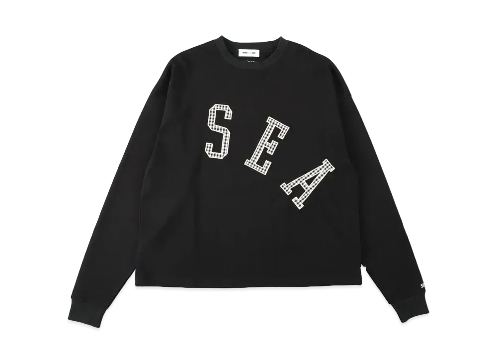 WIND AND SEA (GINGHAM) L/S TEE "Black"
