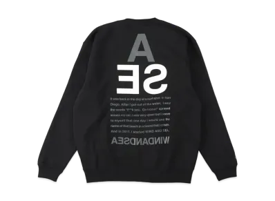 WIND AND SEA A32(TRIANGLE) LIGHT CREW NECK "Black"