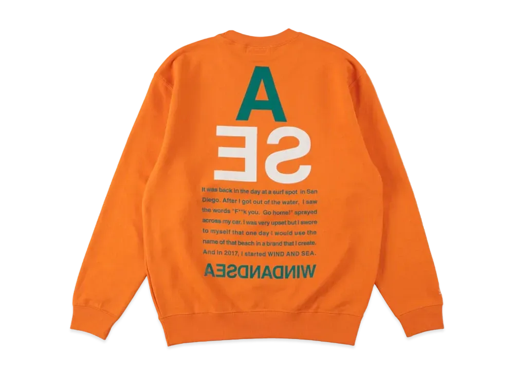 WIND AND SEA A32(TRIANGLE) LIGHT CREW NECK "Orange"