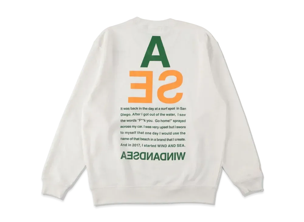 WIND AND SEA A32(TRIANGLE) LIGHT CREW NECK "White"