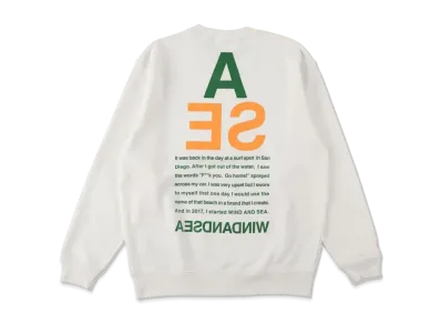 WIND AND SEA A32(TRIANGLE) LIGHT CREW NECK "White"