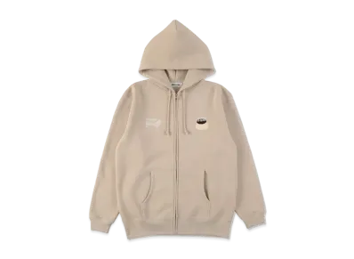 WIND AND SEA x KISSADOPE ZIP HOODIE "Beige"