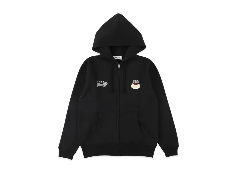 WIND AND SEA x KISSADOPE ZIP HOODIE "Black"