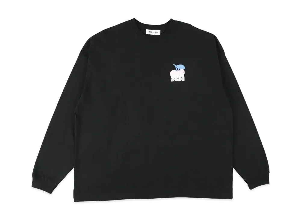 WIND AND SEA x KISSADOPE L/S T-SHIRT (CHERRY_PATTERN) "Black"