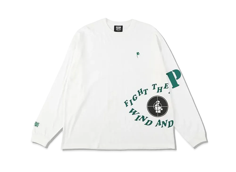 WIND AND SEA x Public Enemy -Palmtree- L/S Tee "White"