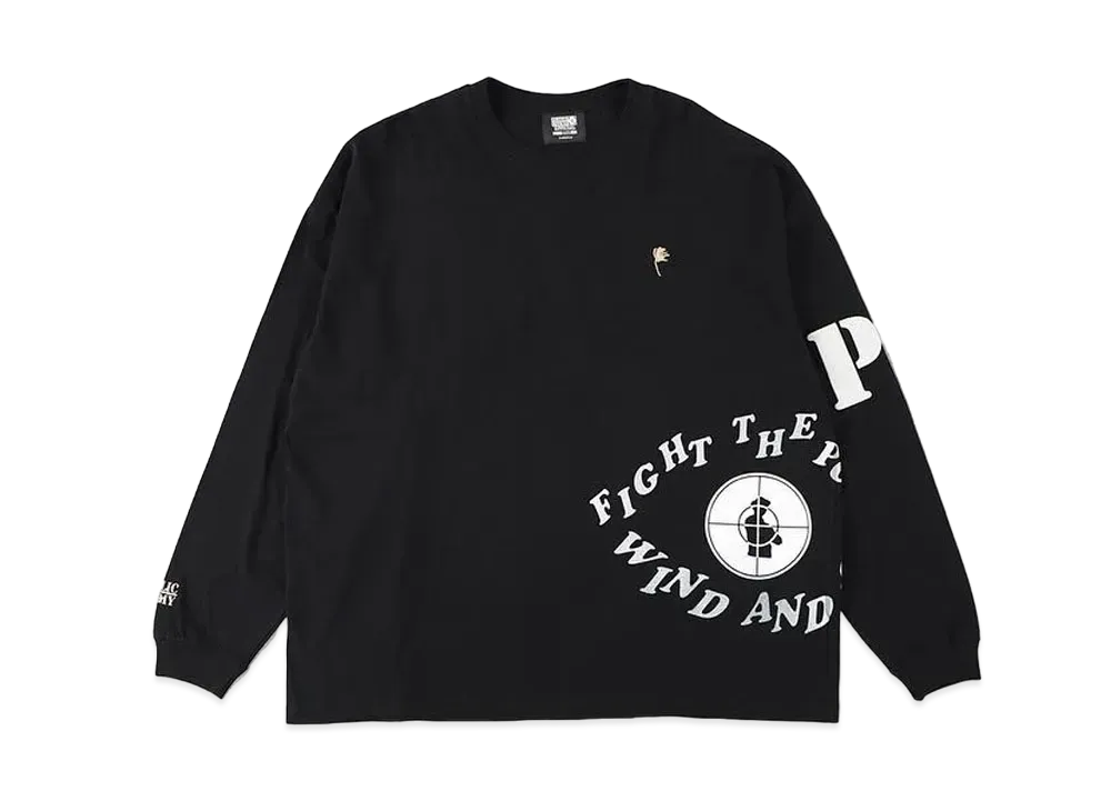 WIND AND SEA x Public Enemy -Palmtree- L/S Tee "Black"