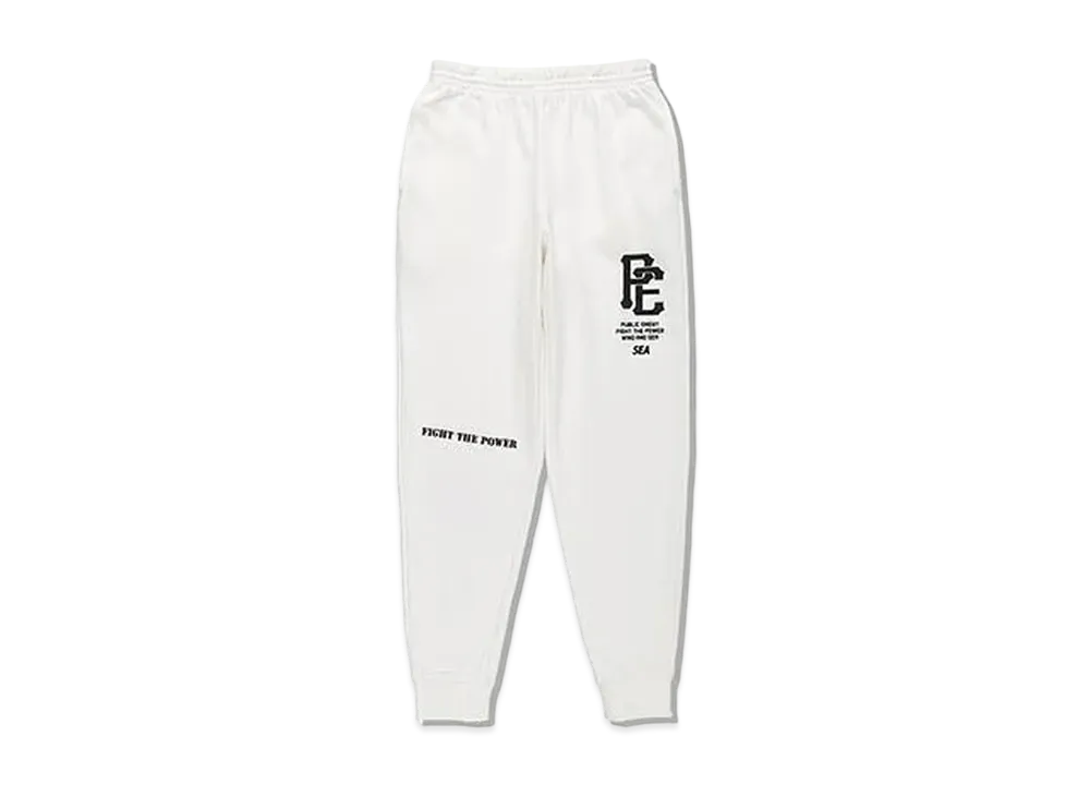 WIND AND SEA x Public Enemy -MG- Sweat Pants "White"