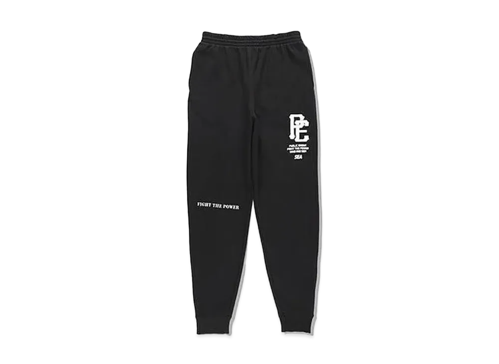WIND AND SEA x Public Enemy -MG- Sweat Pants "Black"