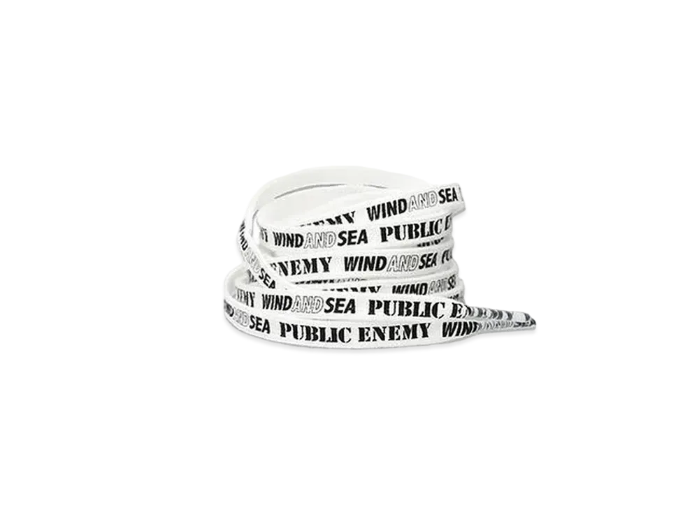 WIND AND SEA x Public Enemy Shoe Lace "White"