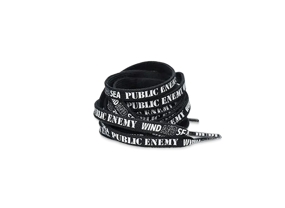 WIND AND SEA x Public Enemy Shoe Lace "Black"