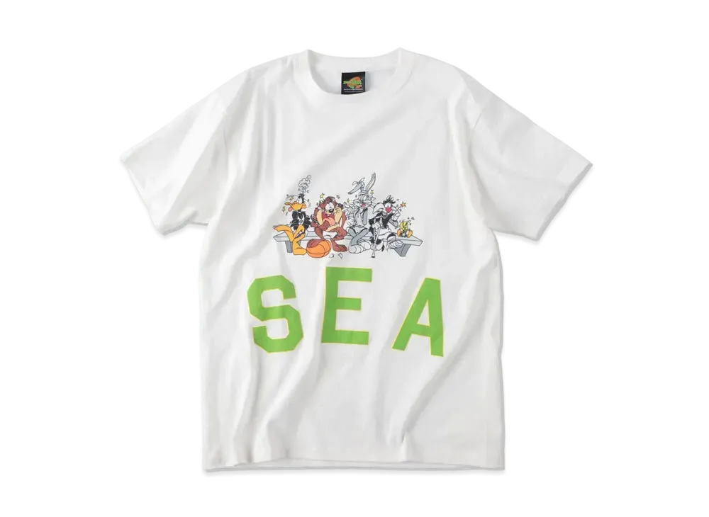 WIND AND SEASPACE JAM (HURTS & SEA) S/S TEE "White"