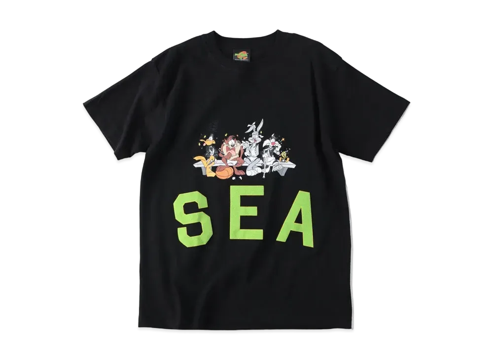 WIND AND SEASPACE JAM (HURTS & SEA) S/S TEE "Black"