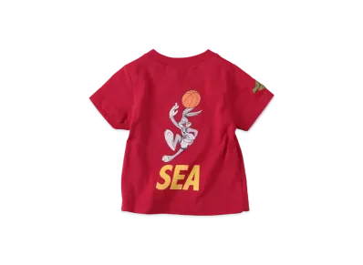 WIND AND SEA SPACE JAM (BUGS BUNNY-SEA) S/S TEE (FOR CHILD) "Red"