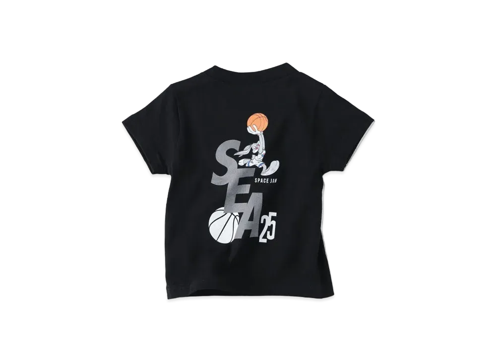 WIND AND SEA SPACE JAM (SQUAD-S_E_A) S/S TEE (FOR CHILD) "Black"