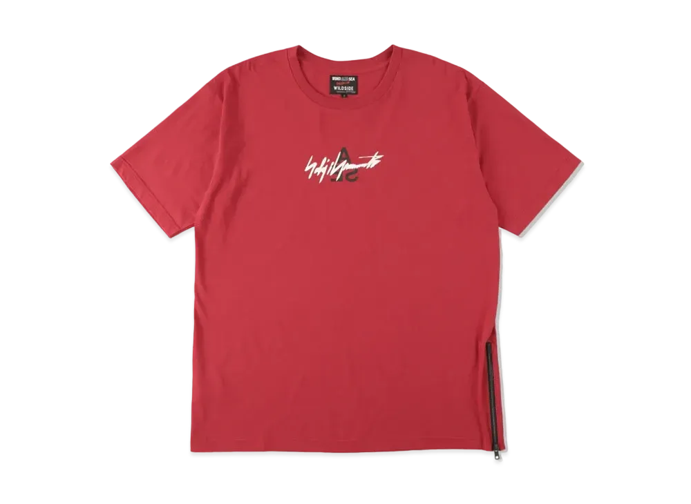 WIND AND SEA x WILDSIDE YOHJI YAMAMOTO TRIANGLE LOGO T-SHIRT "Red"