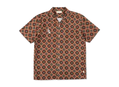 WIND AND SEA S_E_A (PATTERN) OPEN COLLAR SHIRT "Brown"