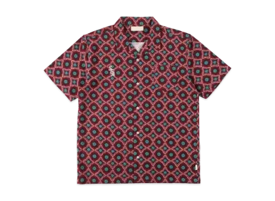 WIND AND SEA S_E_A (PATTERN) OPEN COLLAR SHIRT "Red"