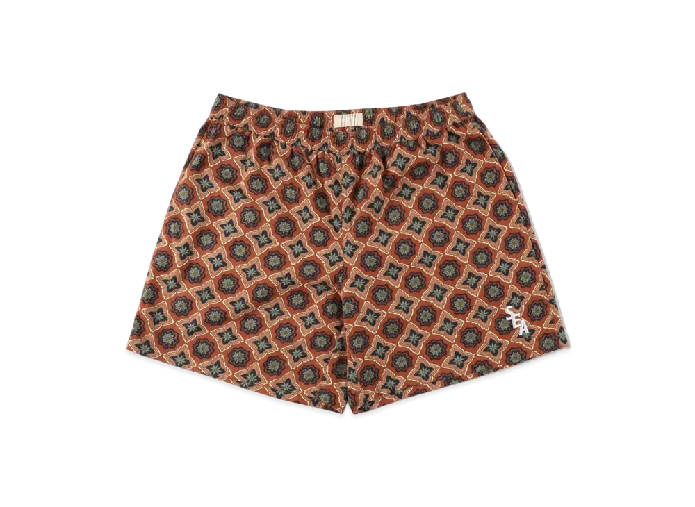 WIND AND SEA S_E_A (PATTERN) SHORTS "Brown"