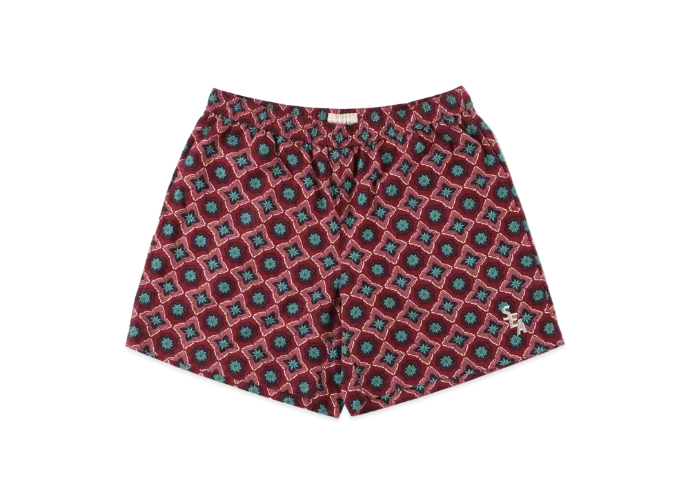 WIND AND SEA S_E_A (PATTERN) SHORTS "Red"