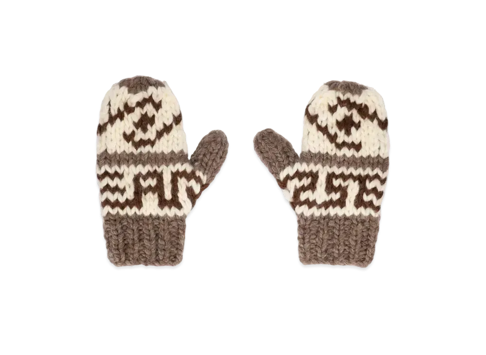 WIND AND SEA Cowichan Mittens "Beige"