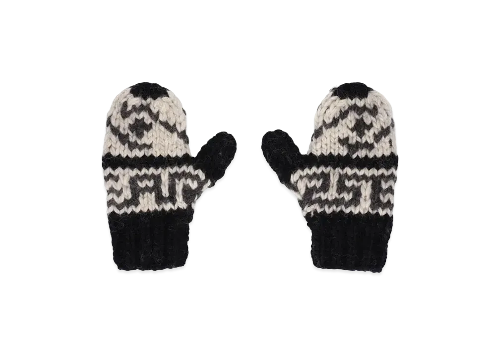 WIND AND SEA Cowichan Mittens "Black"