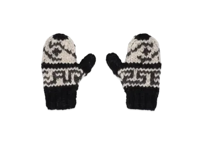 WIND AND SEA Cowichan Mittens "Black"