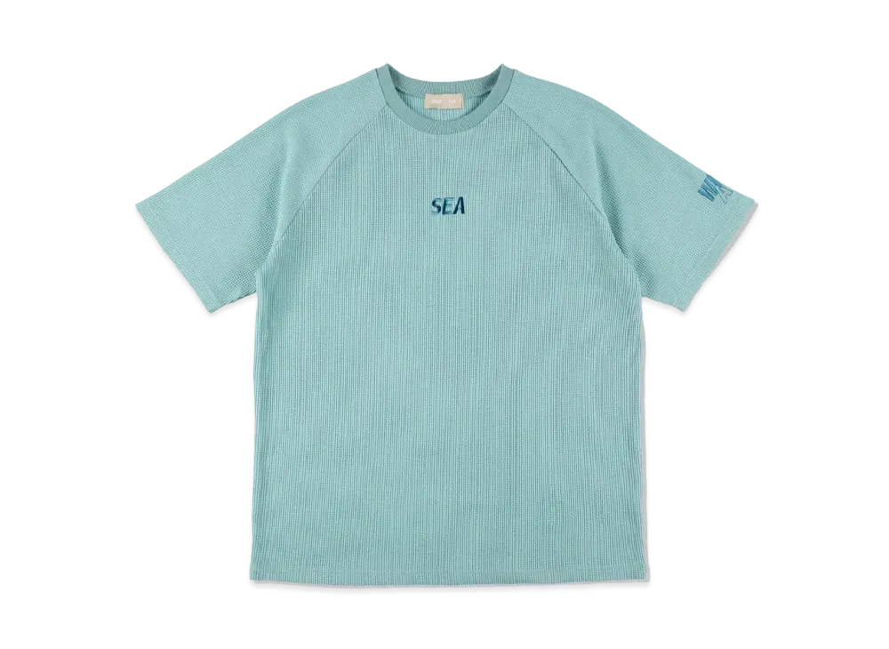 WIND AND SEA ES Waffle Raglan S/S "Nile Blue"