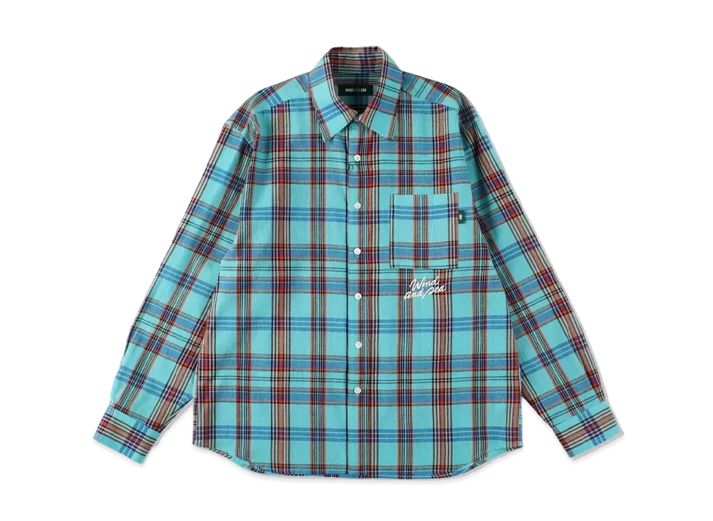 WIND AND SEA Plaid Shirt "Blue"