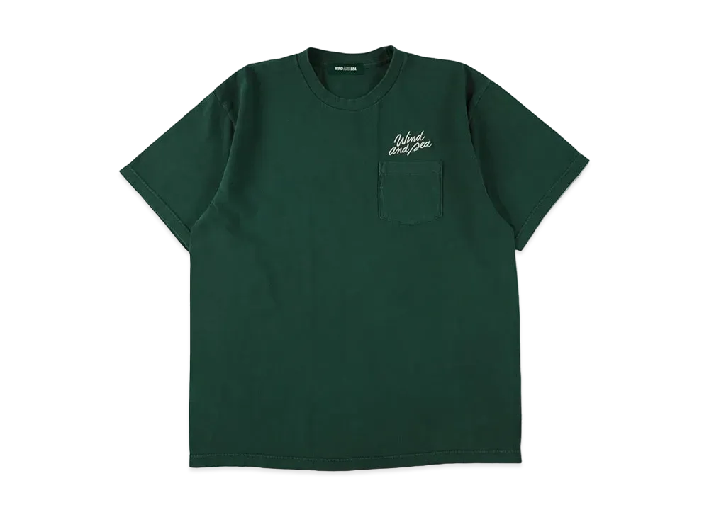 WIND AND SEA Overdyed Pocket Tee "Dark Green"