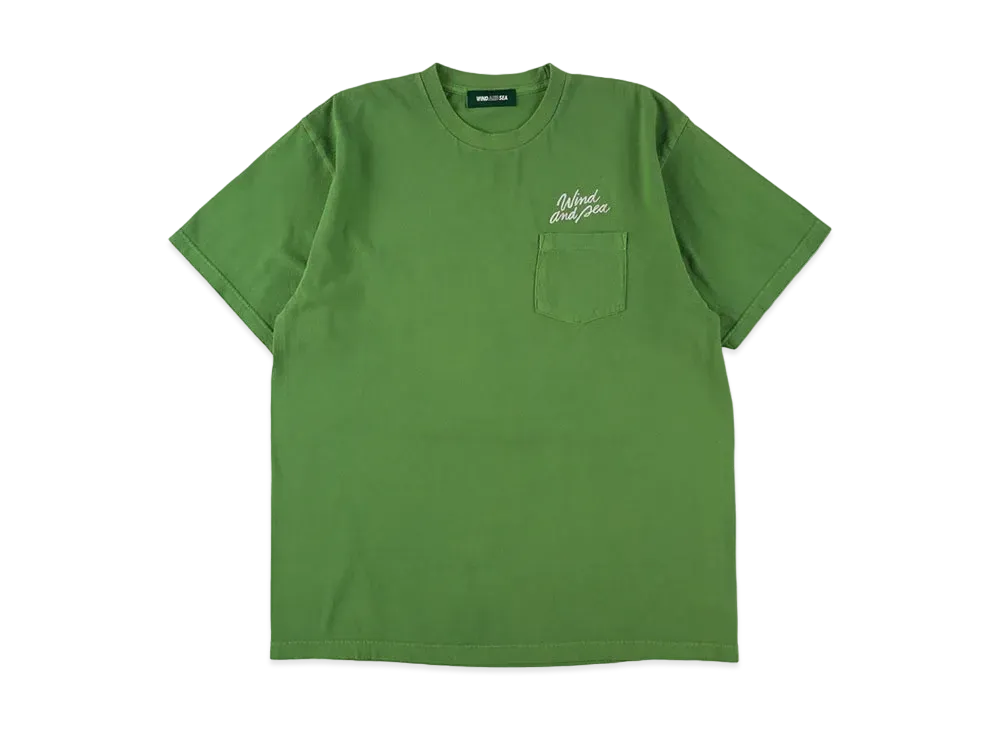 WIND AND SEA Overdyed Pocket Tee "Green"