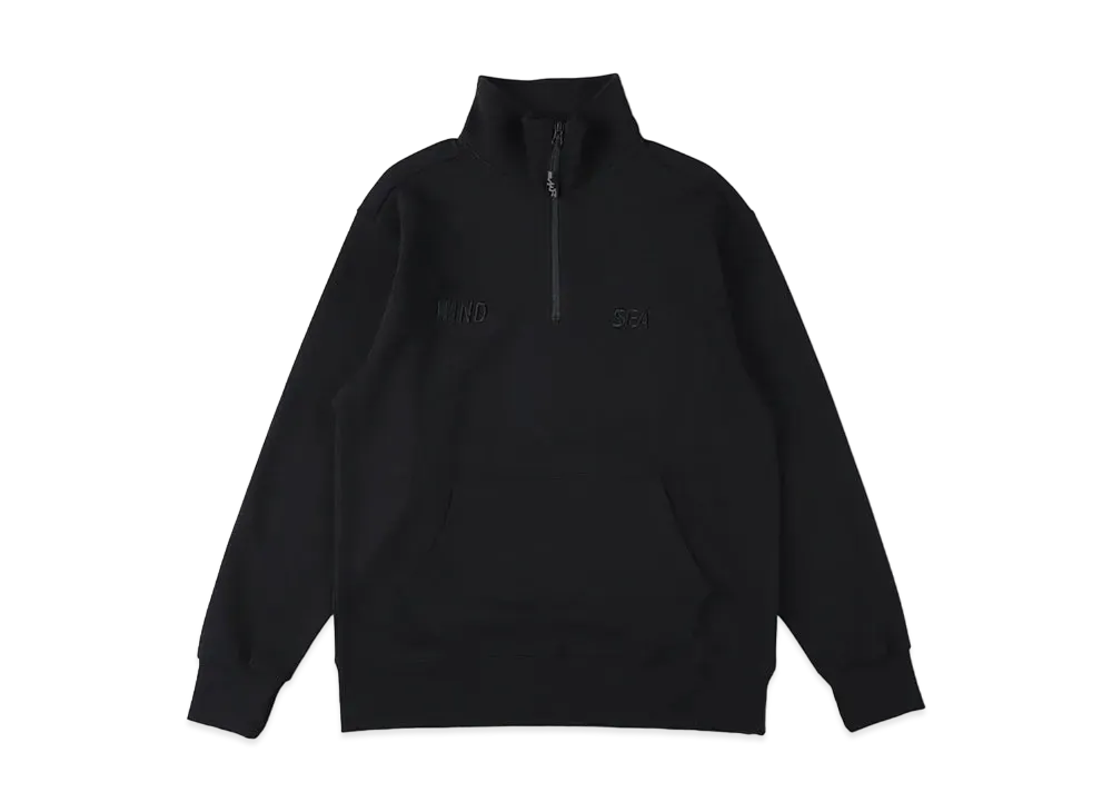 WIND AND SEA WDS-ES Tech Basic Half Zip Tops "Black Basic"