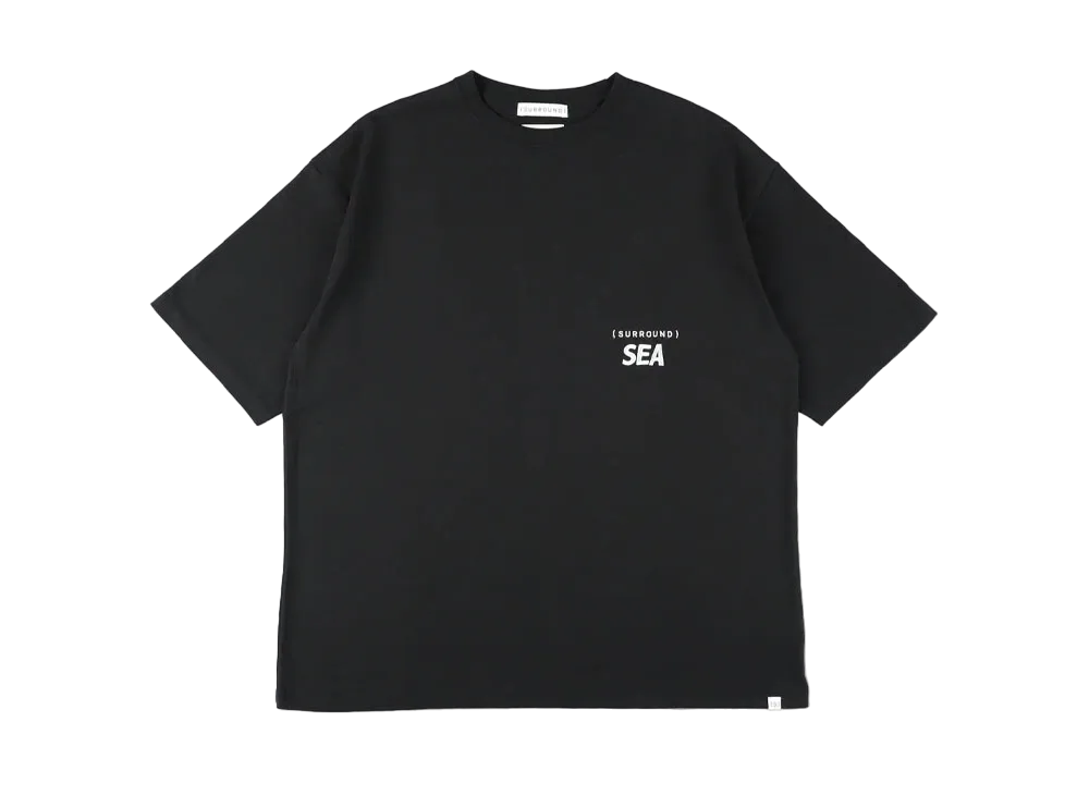 WIND AND SEA x SURROUND Embroidery Logo Tee "Black"