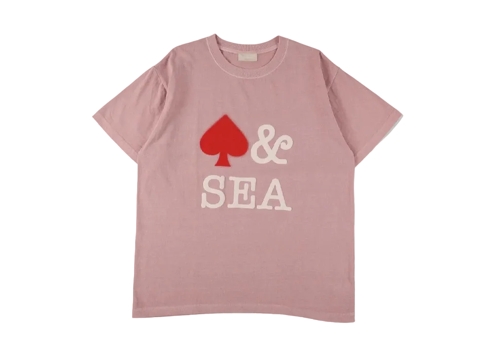 WIND AND SEA Pigment Front Logo Tee (Spade) "Pink"