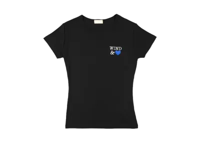 WIND AND SEA Front Logo Mini Tee (Heart) "Black"