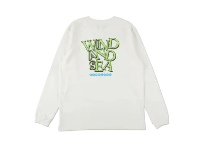 WIND AND SEA Printed Washed L/S Tee "White"