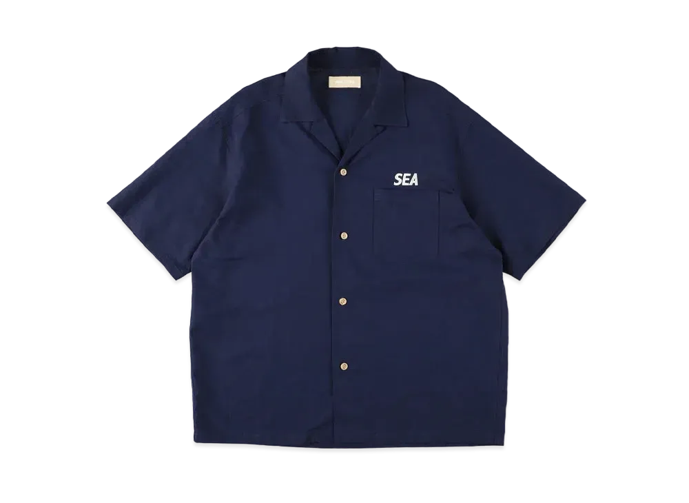 WIND AND SEA Sea Ess Linen Shirt "Navy"