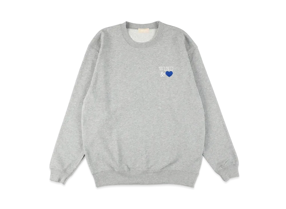 WIND AND SEA Crewnwck Sweat Shirt (Heart) "Gray"