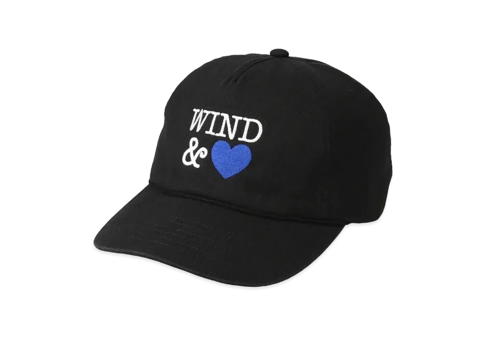 WIND AND SEA Twill 5 Panel Cap (Heart) "Black"