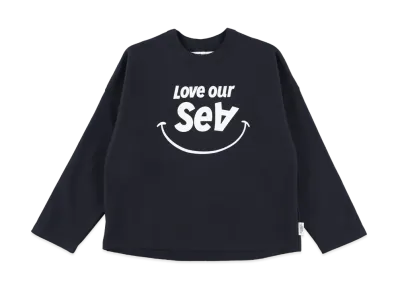 WIND AND SEA x Smoothy LS Smile Tee "Navy"